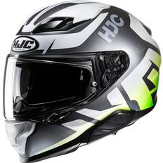 HJC Motorcykeludstyr HJC Integralhjelm F71 - Grå/Hvid/Grøn