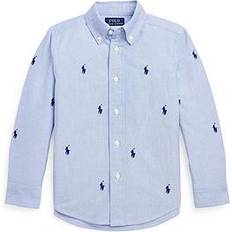 Polo Ralph Lauren Shirts Polo Ralph Lauren Boys All Over Pony Long Sleeve Shirt Blue, Blue, Years=Xl YEARS=XL Blue