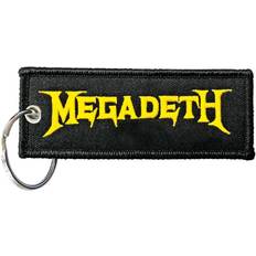Megadeth Double Sided Patch Logo Keyring - Black