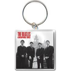 The Beatles In Liverpool Photo Print Keyring - Black