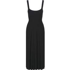 Viscose Dresses Staud Black Ellison Midi Dress