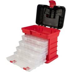 DIY Accessories Stalwart Small Parts Organizer Toolbox for Hardware Tackle or Crafts Red