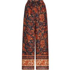 Multicoloured Trousers Zimmermann Weite Hose Junie aus Seide Multicolor