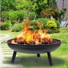 Garden Mile Round Iron Pit Portable Wood Burner Bowl