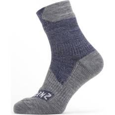 Sealskinz XL, Navy Blue/Grey Marl Bircham Waterproof All Weather Ankle Socks