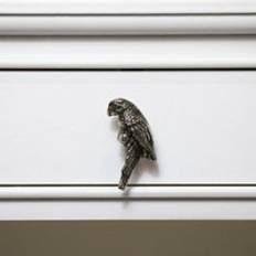 Melody Maison Metallic Silver Parrot Drawer Knob Silver 1pcs