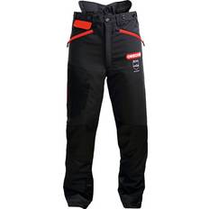 Waipoua Kettensägen-Schnittschutzhose Herren, Typ Klasse 1, sägesicherer Schutz, verstellbare, leichte, atmungsaktive, verstärkte Kleidung, Schwarz