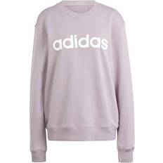 Silver - Sweatshirts Tröjor adidas Essentials linjär fransk frottétröja för kvinnor, Förlängd figur/vit