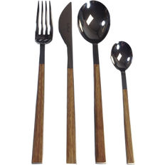 Red Vanilla Sushi Queen Teak 24-piece Cutlery Set