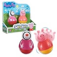 WEEBLES, Giochi Presziosi, WE0004 2 Figuren Peppa Wutz, Culbuto, Erwachenspielzeug für Kinder ab 1 Jahr, 2 Figuren