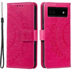 Skalo Google Pixel 7a Mandala Flip Cover Cerise