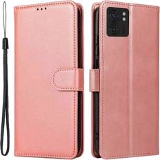 Skalo Motorola Edge 40 5G Premium Wallet Flip Cover Rosa guld