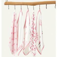 Shein Cozy Pixies 5pcs Pink Printed Handkerchief Set