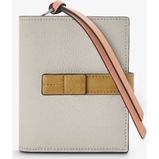 Loewe Light Oat/honey Compact Logo-embossed Leather Wallet