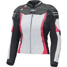 Held Street 3.0 Motorcycle Leather Jacket - White/Pink Woman