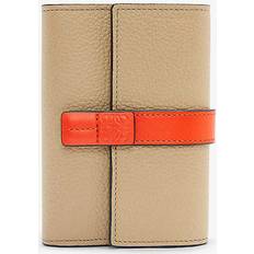 Loewe Womens Green/orange Anagram Leather Wallet 1