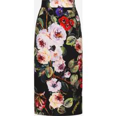 Dolce & Gabbana Dolce&Gabbana Rose Garden charmeuse midi skirt multicoloured