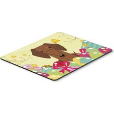 Easter Eggs Dachshund Red Brown Mouse Pad 7.75 x 9.25 in BB6130MP