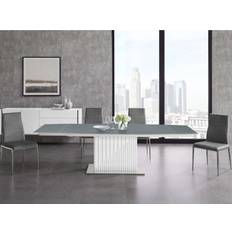 Glasses - Gray Dining Tables Casabianca Home Moon Grey/White Dining Table 39.5x71"