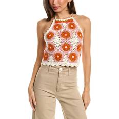 Wol Mouwloze shirts Hayden Crochet Wool-Blend Halter Tank