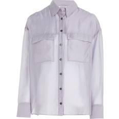 Calvin Klein Dame Skjorter Calvin Klein Sheer Relaxed Utility Shirt PURPLE