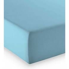 Turquoise Draps Fleuresse Jersey-Elasthan Spannbettlaken Comfort 100x200 cm Türkis Drap Turquoise (200x)