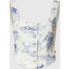 Levi's Dame - XL Jeans Levi's Alani Corset top in white blue scenic printXS