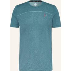 Træningstøj - Turkis T-shirts Under Armour Vanish Elite Seamless Kurzarm-Oberteil mit Schriftzug für Herren Hydro Teal Circuit Teal Schwarz Blau