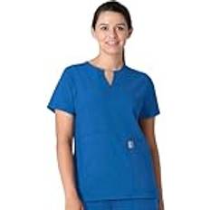 Work Jackets Carhartt Women's Notch Neck Tunic Scrub Top Blue