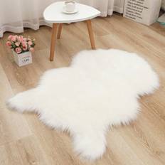 Kinesiska Mattor Shein 1pc Solid Color Modern Area Rug Room Bedroom Double Fish Shape Mat Vit