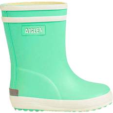 Blue Wellingtons Aigle Baby Rain Boots Flac 2 - Vert