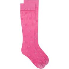 Ganni Donna Intimo Ganni Women's Butterfly Lace Socks Shocking Pink Shocking Pink