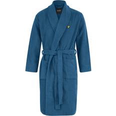 Lyle & Scott Mens Towelling Dressing Gown in Blue Sailor Blue