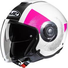 Motorcycle Equipment HJC i40N Pyle Jet Helmet - Black/White/Pink