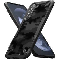 Rearth Ringke Fusion-X [Military Design] Compatible with Samsung Galaxy S23 Plus 5G Case, Camouflage Hard Back Heavy Duty Shockproof Advanced Protective Bumper Cover Camo Black