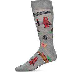 Bamboo Socks MeMoi Men's California Cool Bamboo Blend Novelty Crew Sock