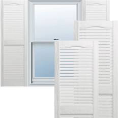 Windows Ekena Millwork Lifetime Vinyl LL1S12x03100WH Standard Cathedral Shutters Timber Window Shutter Height 86.4cm