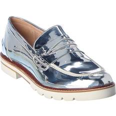 Men - Silver Low Shoes Stuart Weitzman Merrit Patent Loafer -