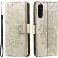 Skalo Sony Xperia 10 V Mandala Flip Cover Guld