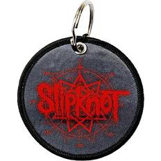 Grey Keychains Slipknot Logo & Nonagram Keyring - Grey