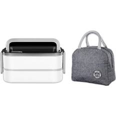 HKHBJS Lunch Box Bento Box Kids Adults With Insulated With 3 Compartments