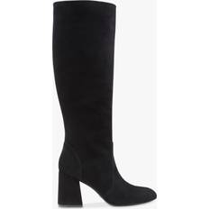 Cerniera - Uomo Stivali alti Stuart Weitzman Suede Flare Block Heeled Knee High Boots, Black