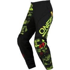 Yellow Motorcycle Trousers O'Neal Element Attack S23 Textile Pants - Black/Neon Yellow Man