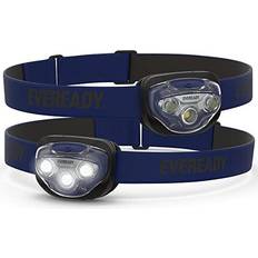 Eveready LED Headlamps 2-Pack Bright and Durable Head Lights for Running, Camping, Fishing, Batteries Included,Navy Blue