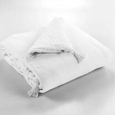 Gaïa Crips White Cotton Gauze Filt Vit (200x90cm)