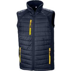 Unisex - Yellow Vests Result Compass Softshell Gilet Mid Navy