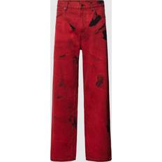 Rot Jeans HUGO Jeans mit Strukturmuster in Rot, Größe