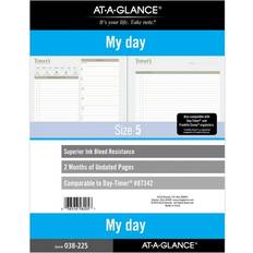 At-A-Glance Undated Daily Planner Refill Loose-Leaf Folio