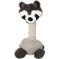 Dehner Hundespielzeug racoon quietscher ca.34x15cm sisal/plüsch grau, dehner