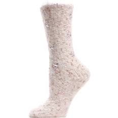 Silver - Women Socks MeMoi Women's Floral Gem-Embellished Crew Socks Pink 9-11